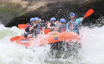 White Water Rafting Captions